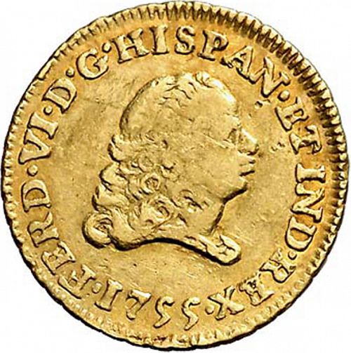 1 Escudo Obverse Image minted in SPAIN in 1755MM (1746-59  -  FERNANDO VI)  - The Coin Database
