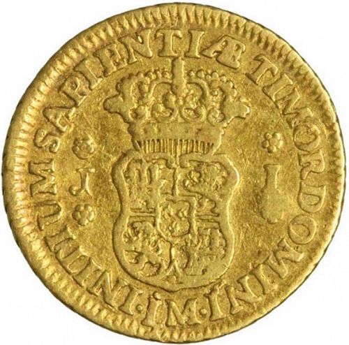 1 Escudo Reverse Image minted in SPAIN in 1752J (1746-59  -  FERNANDO VI)  - The Coin Database