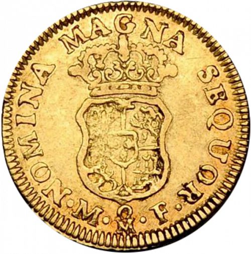 1 Escudo Reverse Image minted in SPAIN in 1753MF (1746-59  -  FERNANDO VI)  - The Coin Database