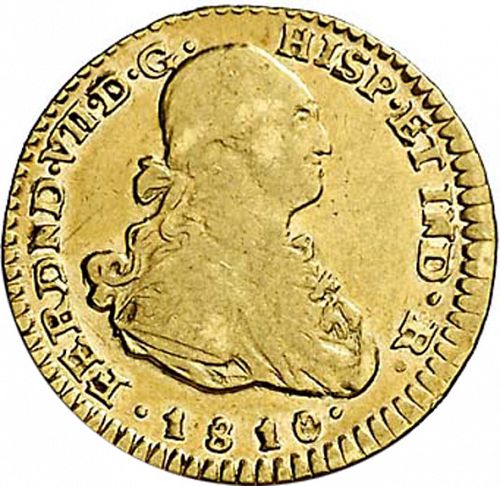1 Escudo Obverse Image minted in SPAIN in 1810JF (1808-33  -  FERNANDO VII)  - The Coin Database