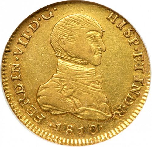 1 Escudo Obverse Image minted in SPAIN in 1810JP (1808-33  -  FERNANDO VII)  - The Coin Database
