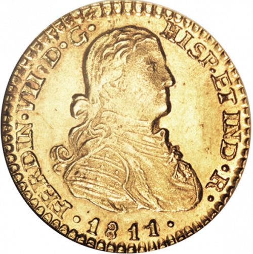 1 Escudo Obverse Image minted in SPAIN in 1811HJ (1808-33  -  FERNANDO VII)  - The Coin Database