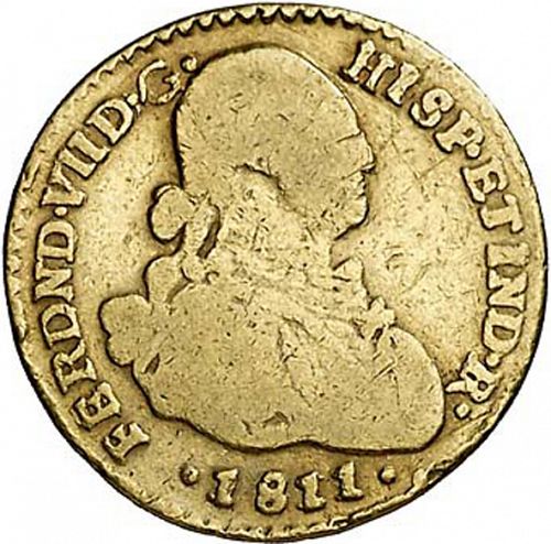 1 Escudo Obverse Image minted in SPAIN in 1811JF (1808-33  -  FERNANDO VII)  - The Coin Database