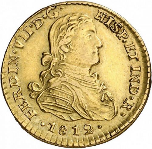 1 Escudo Obverse Image minted in SPAIN in 1812HJ (1808-33  -  FERNANDO VII)  - The Coin Database