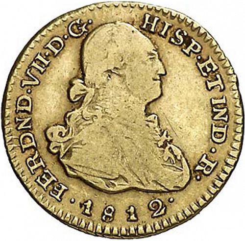 1 Escudo Obverse Image minted in SPAIN in 1812JF (1808-33  -  FERNANDO VII)  - The Coin Database