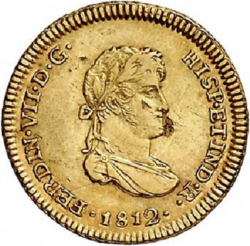 1 Escudo Obverse Image minted in SPAIN in 1812JP (1808-33  -  FERNANDO VII)  - The Coin Database