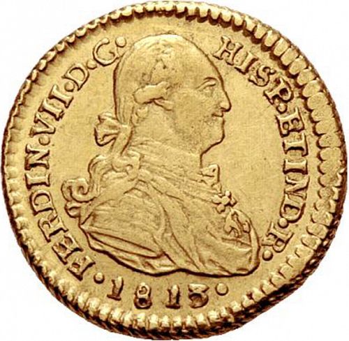 1 Escudo Obverse Image minted in SPAIN in 1813FJ (1808-33  -  FERNANDO VII)  - The Coin Database