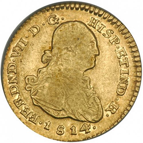 1 Escudo Obverse Image minted in SPAIN in 1814JF (1808-33  -  FERNANDO VII)  - The Coin Database