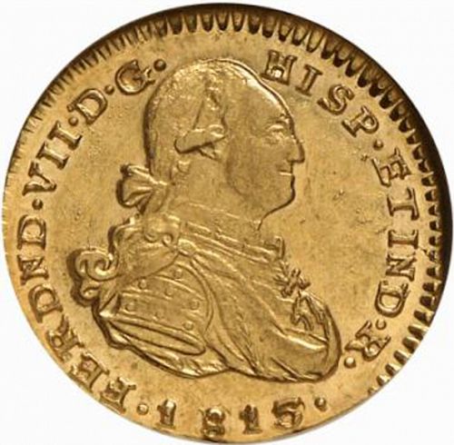 1 Escudo Obverse Image minted in SPAIN in 1815JF (1808-33  -  FERNANDO VII)  - The Coin Database