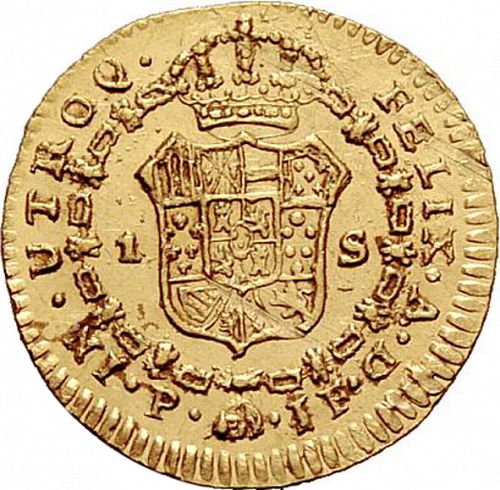 1 Escudo Reverse Image minted in SPAIN in 1809JF (1808-33  -  FERNANDO VII)  - The Coin Database