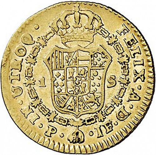 1 Escudo Reverse Image minted in SPAIN in 1810JF (1808-33  -  FERNANDO VII)  - The Coin Database