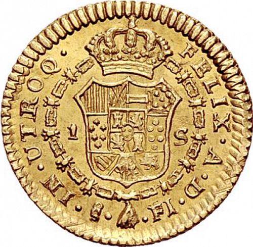 1 Escudo Reverse Image minted in SPAIN in 1811FJ (1808-33  -  FERNANDO VII)  - The Coin Database