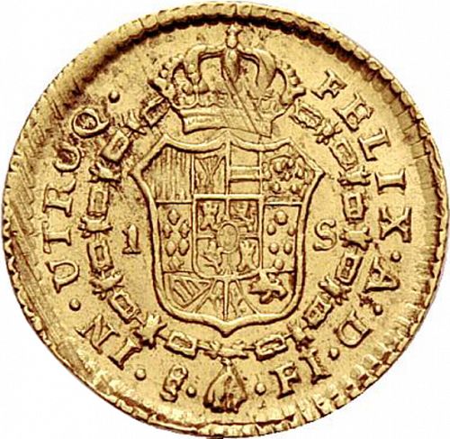 1 Escudo Reverse Image minted in SPAIN in 1813FJ (1808-33  -  FERNANDO VII)  - The Coin Database