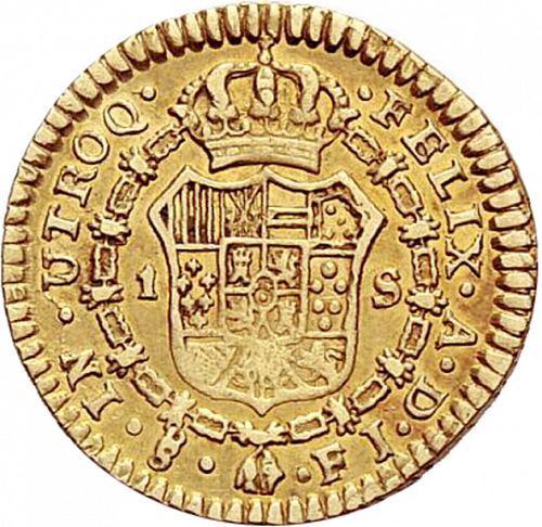 1 Escudo Reverse Image minted in SPAIN in 1816FJ (1808-33  -  FERNANDO VII)  - The Coin Database