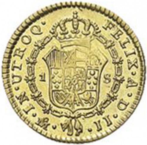 1 Escudo Reverse Image minted in SPAIN in 1818JJ (1808-33  -  FERNANDO VII)  - The Coin Database