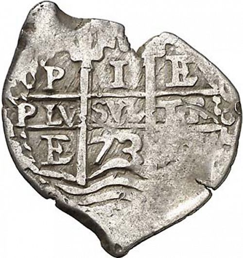 1 Real Obverse Image minted in SPAIN in 1673E (1665-00  -  CARLOS II)  - The Coin Database