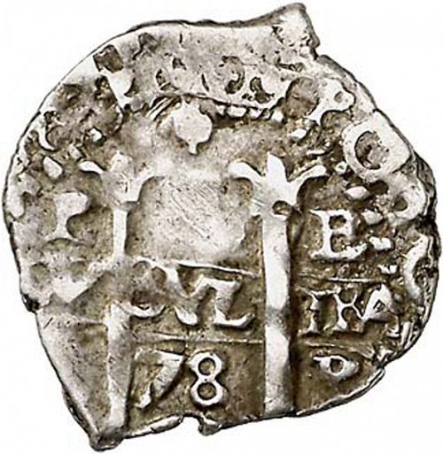 1 Real Obverse Image minted in SPAIN in 1678E (1665-00  -  CARLOS II)  - The Coin Database