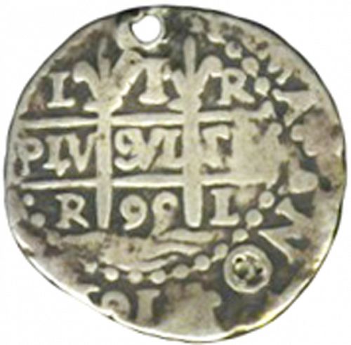 1 Real Obverse Image minted in SPAIN in 1699R (1665-00  -  CARLOS II)  - The Coin Database