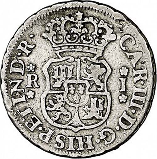 1 Real Obverse Image minted in SPAIN in 1765JM (1759-88  -  CARLOS III)  - The Coin Database