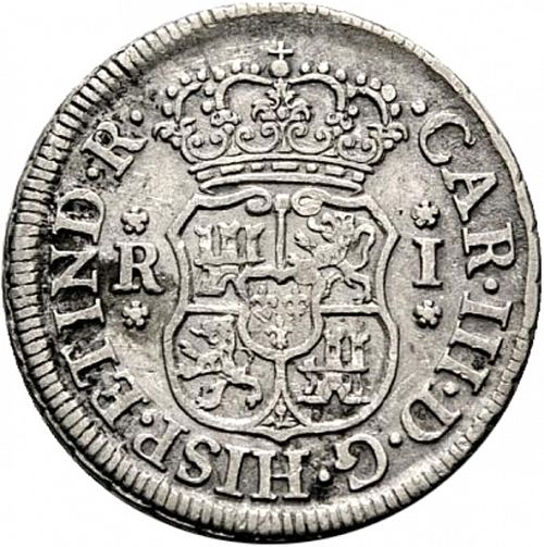1 Real Obverse Image minted in SPAIN in 1767JR (1759-88  -  CARLOS III)  - The Coin Database