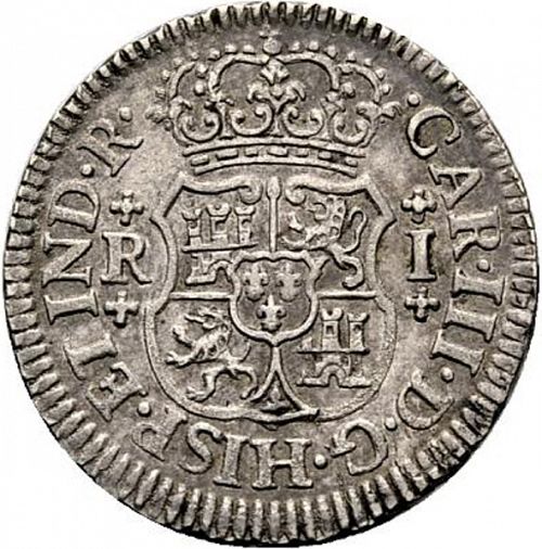 1 Real Obverse Image minted in SPAIN in 1768M (1759-88  -  CARLOS III)  - The Coin Database