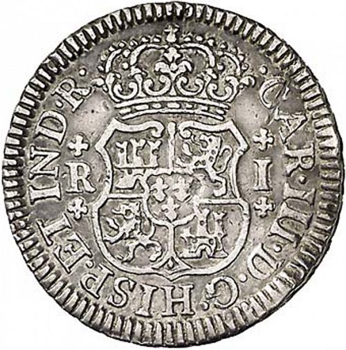 1 Real Obverse Image minted in SPAIN in 1770F (1759-88  -  CARLOS III)  - The Coin Database