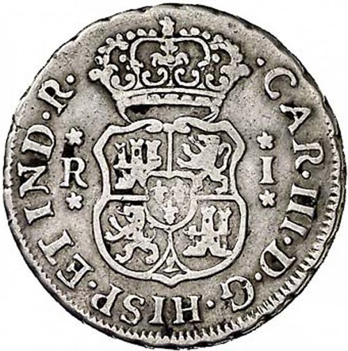 1 Real Obverse Image minted in SPAIN in 1772JM (1759-88  -  CARLOS III)  - The Coin Database
