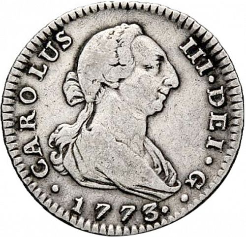 1 Real Obverse Image minted in SPAIN in 1773PJ (1759-88  -  CARLOS III)  - The Coin Database
