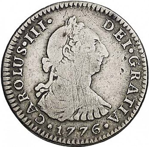 1 Real Obverse Image minted in SPAIN in 1776FM (1759-88  -  CARLOS III)  - The Coin Database