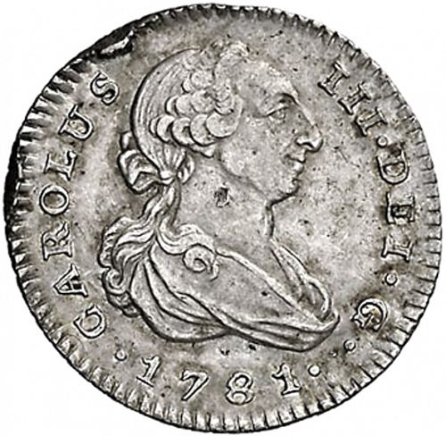 1 Real Obverse Image minted in SPAIN in 1781PJ (1759-88  -  CARLOS III)  - The Coin Database