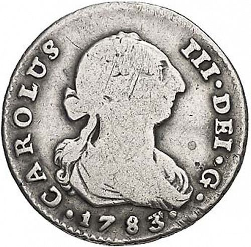 1 Real Obverse Image minted in SPAIN in 1783CF (1759-88  -  CARLOS III)  - The Coin Database