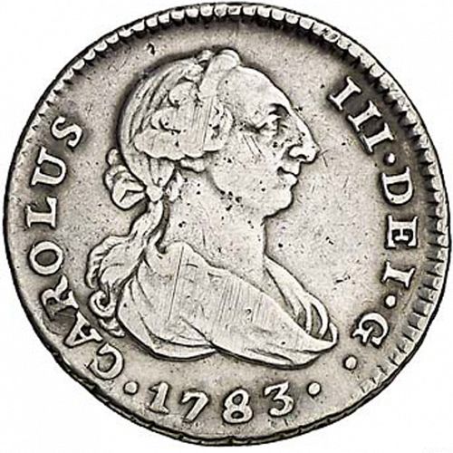 1 Real Obverse Image minted in SPAIN in 1783JD (1759-88  -  CARLOS III)  - The Coin Database