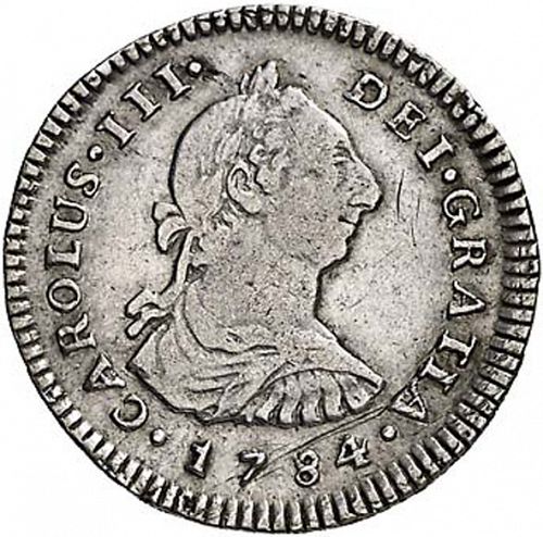 1 Real Obverse Image minted in SPAIN in 1784MI (1759-88  -  CARLOS III)  - The Coin Database
