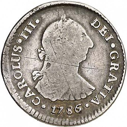 1 Real Obverse Image minted in SPAIN in 1786DA (1759-88  -  CARLOS III)  - The Coin Database