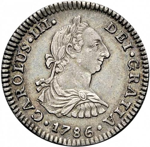 1 Real Obverse Image minted in SPAIN in 1786FM (1759-88  -  CARLOS III)  - The Coin Database