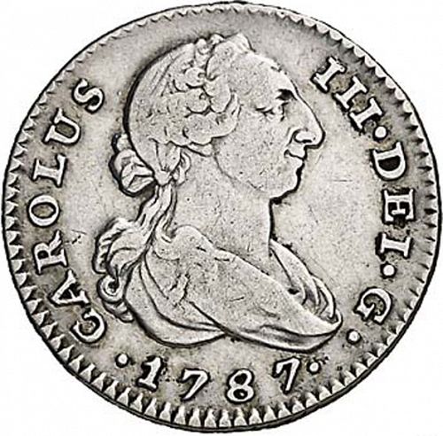 1 Real Obverse Image minted in SPAIN in 1787DV (1759-88  -  CARLOS III)  - The Coin Database