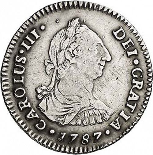 1 Real Obverse Image minted in SPAIN in 1787PR (1759-88  -  CARLOS III)  - The Coin Database