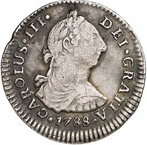 1 Real Obverse Image minted in SPAIN in 1788DA (1759-88  -  CARLOS III)  - The Coin Database