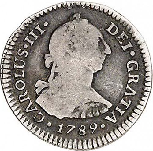 1 Real Obverse Image minted in SPAIN in 1789DA (1759-88  -  CARLOS III)  - The Coin Database