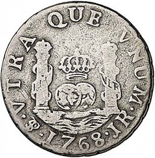 1 Real Reverse Image minted in SPAIN in 1768JR (1759-88  -  CARLOS III)  - The Coin Database