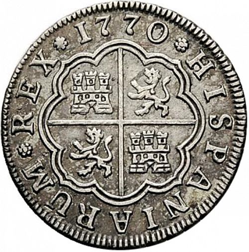 1 Real Reverse Image minted in SPAIN in 1770CF (1759-88  -  CARLOS III)  - The Coin Database