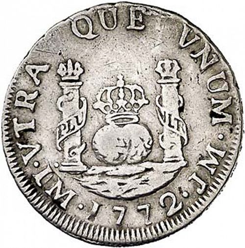 1 Real Reverse Image minted in SPAIN in 1772JM (1759-88  -  CARLOS III)  - The Coin Database