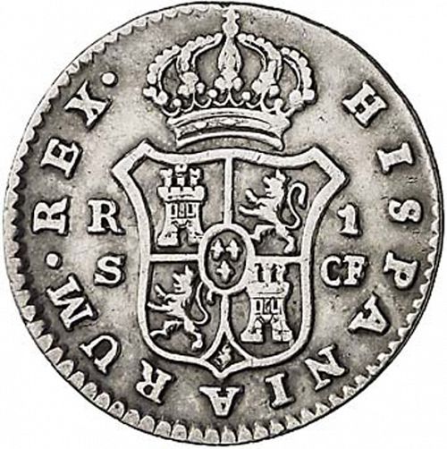 1 Real Reverse Image minted in SPAIN in 1775CF (1759-88  -  CARLOS III)  - The Coin Database