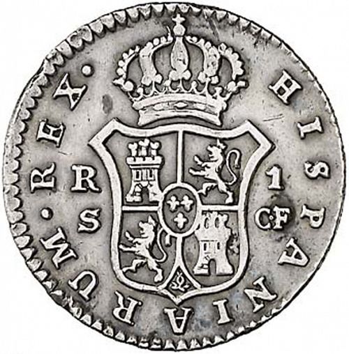 1 Real Reverse Image minted in SPAIN in 1780CF (1759-88  -  CARLOS III)  - The Coin Database