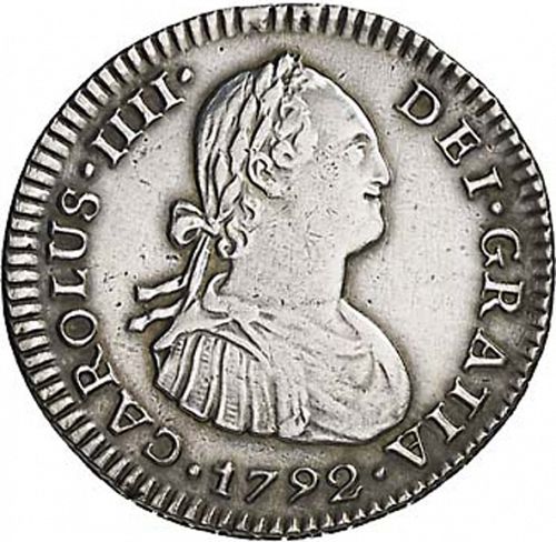 1 Real Obverse Image minted in SPAIN in 1792FM (1788-08  -  CARLOS IV)  - The Coin Database
