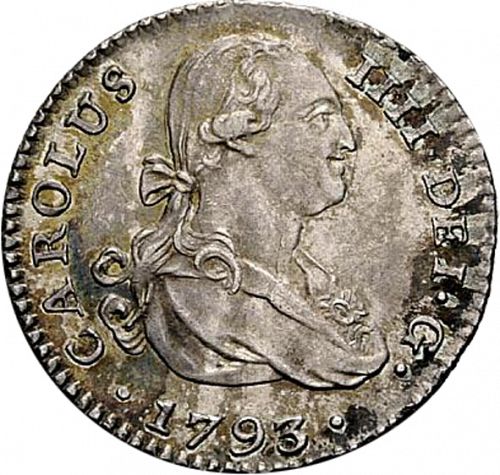 1 Real Obverse Image minted in SPAIN in 1793CN (1788-08  -  CARLOS IV)  - The Coin Database
