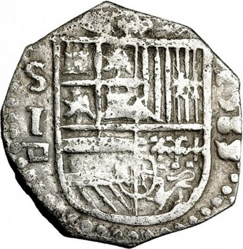 1 Real Obverse Image minted in SPAIN in 1589D (1556-98  -  FELIPE II)  - The Coin Database