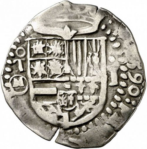 1 Real Obverse Image minted in SPAIN in 1590M (1556-98  -  FELIPE II)  - The Coin Database