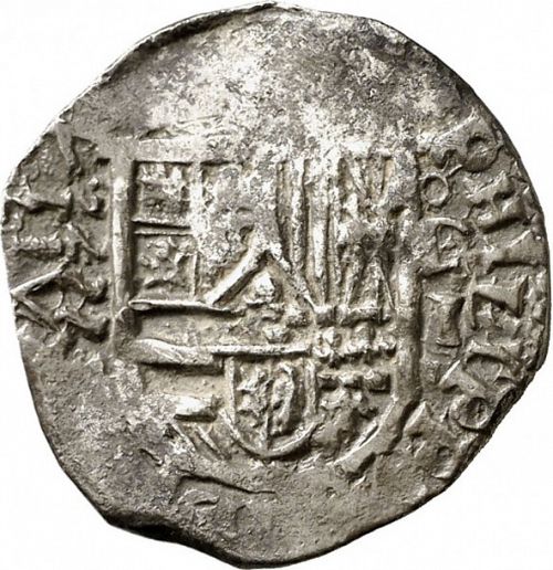 1 Real Obverse Image minted in SPAIN in 1592F (1556-98  -  FELIPE II)  - The Coin Database