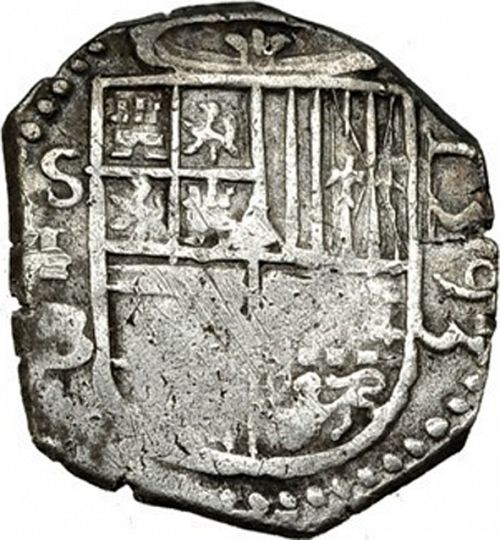 1 Real Obverse Image minted in SPAIN in 1593B (1556-98  -  FELIPE II)  - The Coin Database